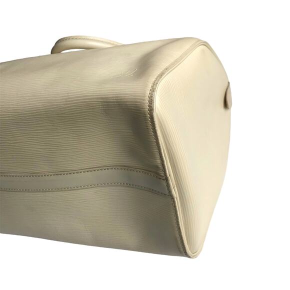 Louis Vuitton Speedy 30 Epi Leather Boston Bag Double Handle Satchel Purse Ivory - Picture 11 of 16